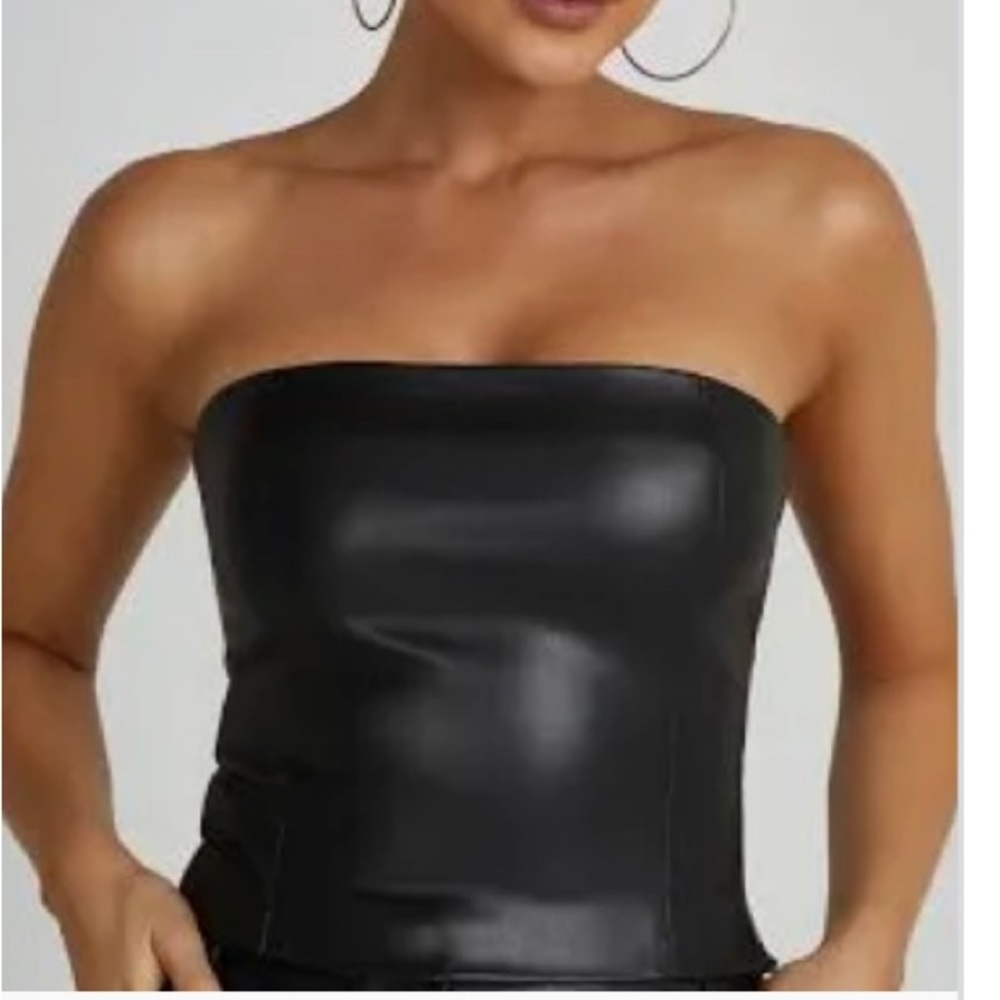 Black leather top
